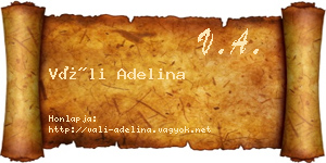 Váli Adelina névjegykártya